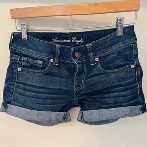 American Eagle Dark Blue Jean Shorts